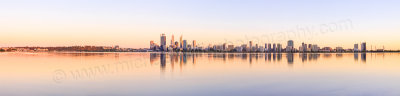 Perth and the Swan River at Sunrise, 23rd February 2014