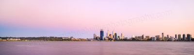 Perth and the Swan River at Sunrise, 26th February 2014