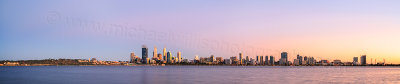 Perth and the Swan River at Sunrise, 27th February 2014