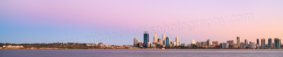 Perth and the Swan River at Sunrise, 28th February 2014