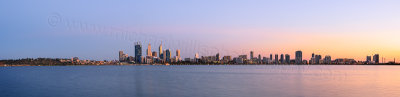 Perth and the Swan River at Sunrise, 19th March 2014