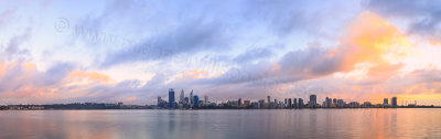 Perth and the Swan River at Sunrise, 6th April 2014