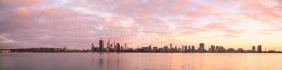 Perth and the Swan River at Sunrise, 17th April 2014