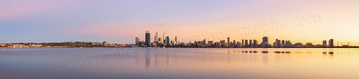 Perth and the Swan River at Sunrise, 21st April 2014