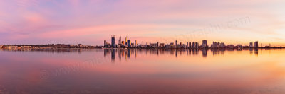Perth and the Swan River at Sunrise, 23rd April 2014