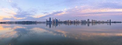 Perth and the Swan River at Sunrise, 25th April 2014