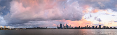 Perth and the Swan River at Sunrise, 27th April 2014