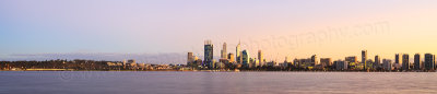 Perth and the Swan River at Sunrise, 29th April 2014