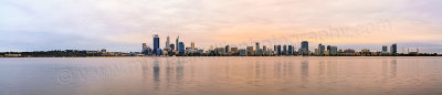 Perth and the Swan River at Sunrise, 5th May 2014