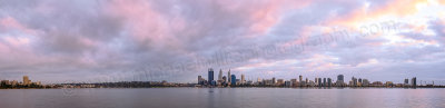 Perth and the Swan River at Sunrise, 13th May 2014