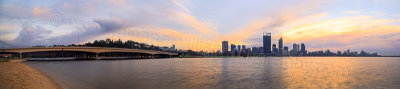 Perth and the Swan River at Sunrise, 20th May 2014