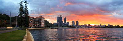 Perth and the Old Swan Brewery at Sunrise, 27th May 2014