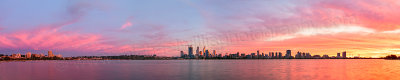 Perth and the Swan River at Sunrise, 31st May 2014