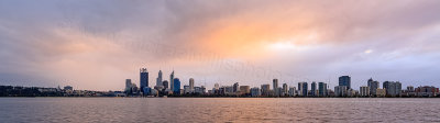 Perth and the Swan River at Sunrise, 1st June 2014