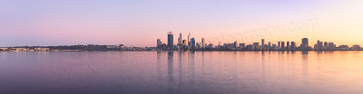 Perth and the Swan River at Sunrise, 4th June 2014