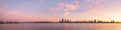 Perth and the Swan River at Sunrise, 5th June 2014