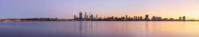 Perth and the Swan River at Sunrise, 6th June 2014