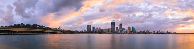 Perth and the Swan River at Sunrise, 18th June 2014