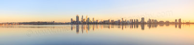 Perth and the Swan River at Sunrise, 28th June 2014