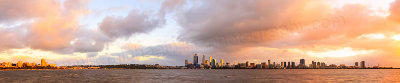 Perth and the Swan River at Sunrise, 7th July 2014