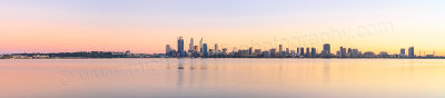 Perth and the Swan River at Sunrise, 10th July 2014