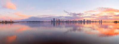 Perth and the Swan River at Sunrise, 11th July 2014