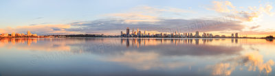 Perth and the Swan River at Sunrise, 20th July 2014