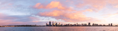 Perth and the Swan River at Sunrise, 27th July 2014