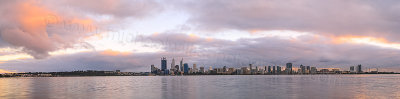 Perth and the Swan River at Sunrise, 29th July 2014