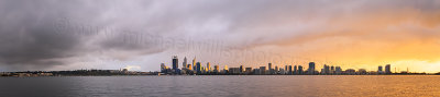 Perth and the Swan River at Sunrise, 26th August 2014