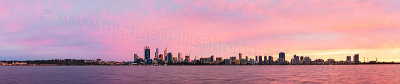 Perth and the Swan River at Sunrise, 28th August 2014