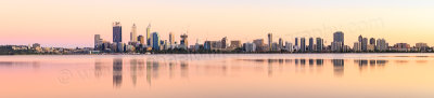 Perth and the Swan River at Sunrise, 10th October 2014