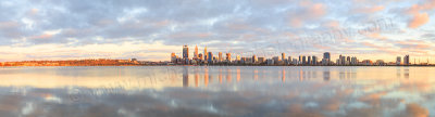 Perth and the Swan River at Sunrise, 11th October 2014