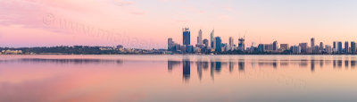 Perth and the Swan River at Sunrise, 12th October 2014