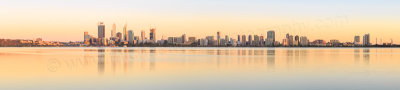 Perth and the Swan River at Sunrise, 19th December 2014