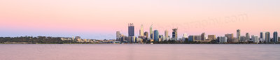 Perth and the Swan River at Sunrise, 26th December 2014