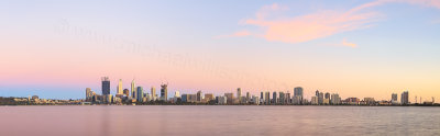 Perth and the Swan River at Sunrise, 27th December 2014