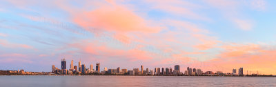 Perth and the Swan River at Sunrise, 30th December 2014