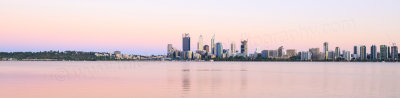 Perth and the Swan River at Sunrise, 1st January 2015