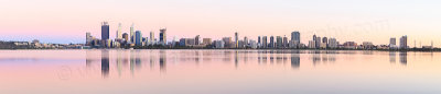 Perth and the Swan River at Sunrise, 12th January 2015