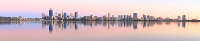 Perth and the Swan River at Sunrise, 13th January 2015