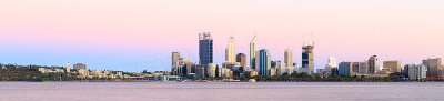 Perth and the Swan River at Sunrise, 10th January 2015