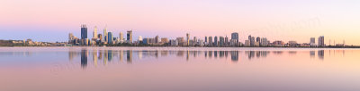 Perth and the Swan River at Sunrise, 21st January 2015