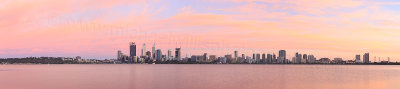 Perth and the Swan River at Sunrise, 24th January 2015