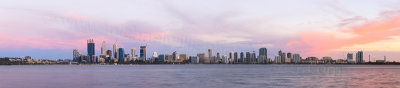 Perth and the Swan River at Sunrise, 2nd February 2015