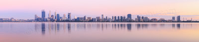 Perth and the Swan River at Sunrise, 10th February 2015