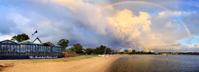 Rainbow Over South Perth at Sunrise, 16th March 2015