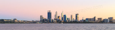 Perth and the Swan River at Sunrise, 17th April 2015