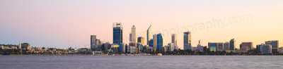 Perth and the Swan River at Sunrise, 27th April 2015