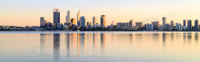 Perth and the Swan River at Sunrise, 19th May 2015